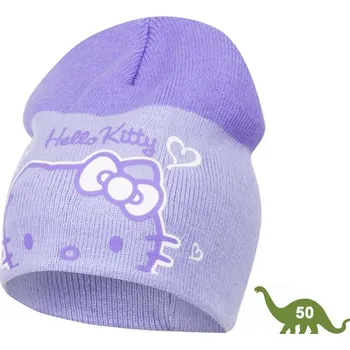 Pokrývka hlavy Dětská fialová čepice Hello Kitty - velikost 50