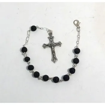 Náhrdelník Auto růženec lávový