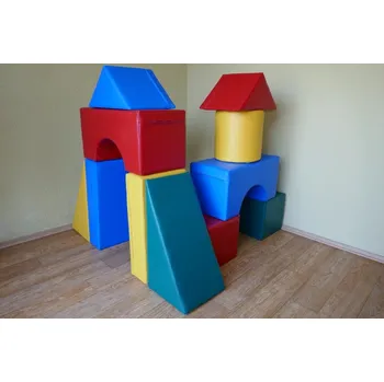 ostatní stavebnice Molitanová stavebnice 12 ks (30 cm), koženka