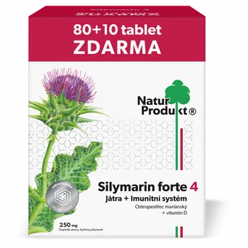 Naturprodukt Silymarin Forte 4 játra + imunitní systém