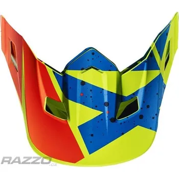 Helma na motorku Náhradní kšilt helmy FOX V2 Nirv Yellow Blue 17