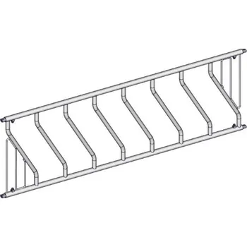 Diagonální žlabová zábrana pro telata, 2,57m/7 míst