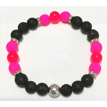 Náramek Náramek mix lávových kamenů - ZÁPAD SLUNCE