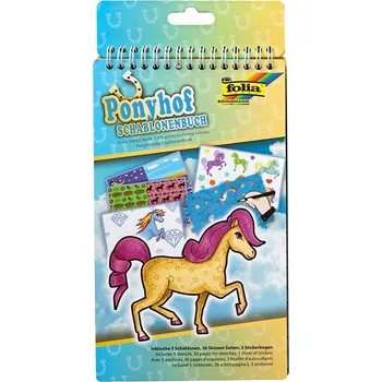 omalovánky Folia - Max Bringmann Kreativní kniha se šablonami - KONÍK