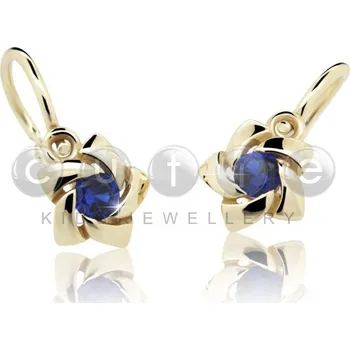 Náušnice Cutie Jewellery Náušnice pro miminka C2201-Z Blue Dark Spinel