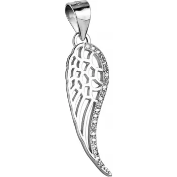 Přívěsek NUBIS® Stříbrný přívěsek křídlo se zirkony - NB-4026