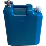 Plastový kanystr na vodu s kovovým kohoutkem modrý, objem 10 litrů