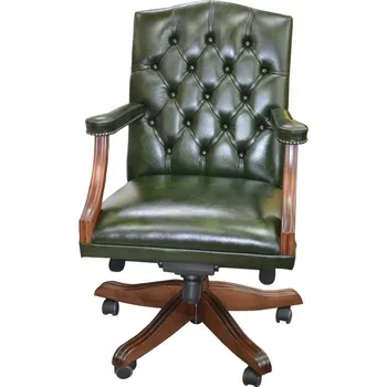 Kožené otočné pracovní křeslo GAINSBOROUGH, oranžová