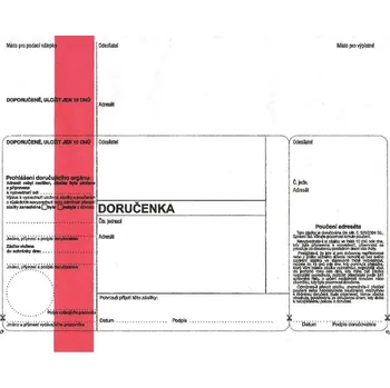 Obálka Doručenka červená C5 BOWA 229 x 162 ODJ-DR, správní řád, samolepicí s KP
