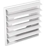 Dalap GP 250/150 RF PVC větrací mřížka s přírubou a samotížnou žaluzií, 250x250 mm / Ø 150 mm, bílá