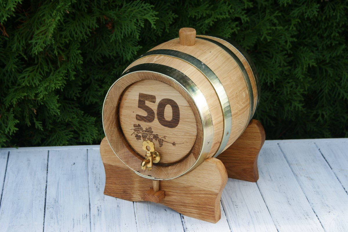 Dubový soudek s vypálením "50" - 3 l