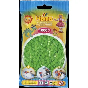 Dětské navlékací korálky Hama Zažehlovací korálky zářivě zelené - 1000 ks - MIDI