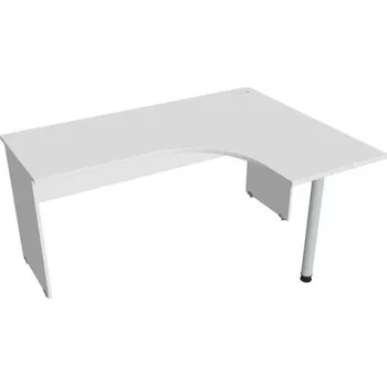 Kancelářský vozík HOBIS kancelářský stůl pracovní tvarový, ergo levý - GE 60 L, bílá + doprava zdarma