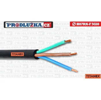Prodlužovací kabel Prodlužka.cz H07RN-F 3G10 Titanex