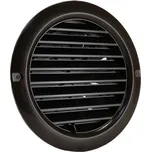 Dalap GP 100 RUNF BROWN PVC větrací mřížka s přírubou a mechanicky ovládanou žaluzií Ø 100 mm, hnědá