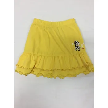 Dívčí sukně Žlutá bavlněná sukně s kanýrkem 116, velikost 116, Barva Žlutá, Barevnost Jednobarevné