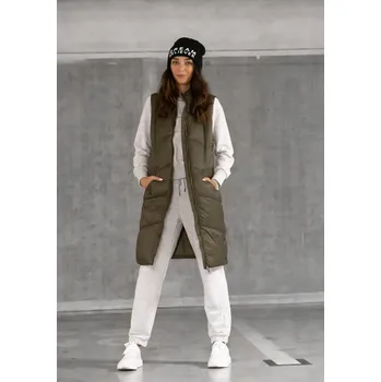 Dámská vesta Vero Moda dámská prošívaná vesta Uppsala khaki Velikost: XS