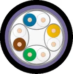 UM10-HF1-X-500BK Venkovní kabel S/FTP, kat. 7, AWG23, PE, 500m cívka, černý