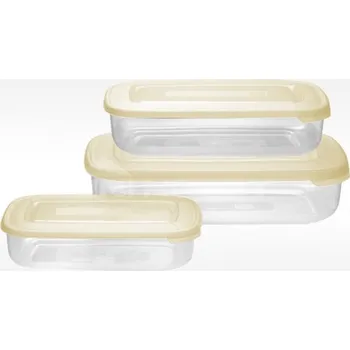 Dóza na potraviny box-sada 3ks, 3,0l, 1,88l, 0,93l, obd. bílý, FAMILY, plast