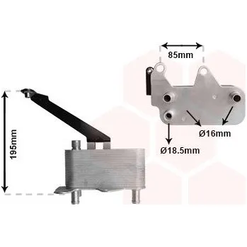 Chladič motoru Chladič oleje, automatická převodovka VAN WEZEL 02013700