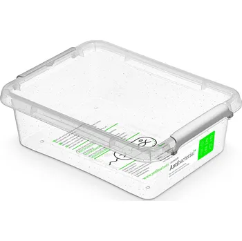 Dóza na potraviny antibakter.box 1,15 l 19,5x15x6cm,transp.plast
