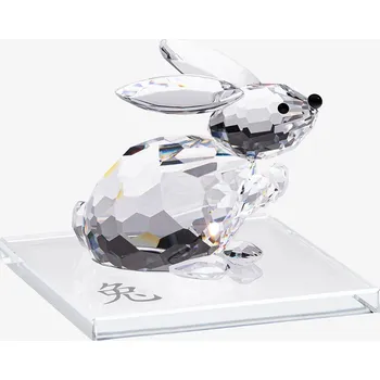 Skleněná figurka Králík, zajíc - čínský zodiak z českého křišťálu Preciosa