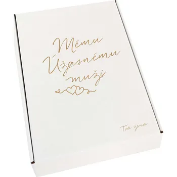 Dárkové balení MÉMU ÚŽASNÉMU MUŽI Text: Vlastní text, Velikost krabičky: A3