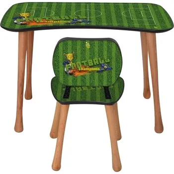 Psací stůl HOME ELEMENTS & POPCORN Dětský psací stůl a židle, Fotbal