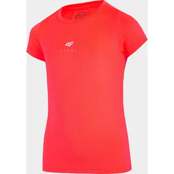 Chlapecké tričko 4F HJL22-JTSDF001 CORAL NEON Dětské tričko EU 158/164