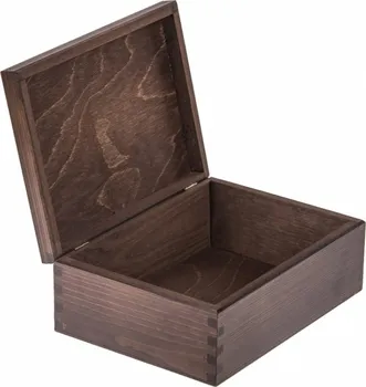 Dárková krabička FK dřevěné lišty Dřevěná krabička 22 x 16 x 8 cm tmavě hnědá