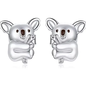 Náušnice BRUNOshop.cz Stříbrné náušnice KOALA