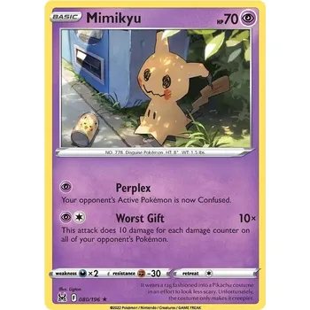 Sběratelská karetní hra Mimikyu 080/196 - Lost Origin Typ karty: Non-Holo