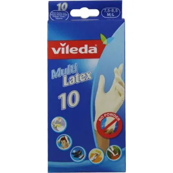 Rukavice na úklid Rukavice Vileda 10u. Velikost M/L multi latex.