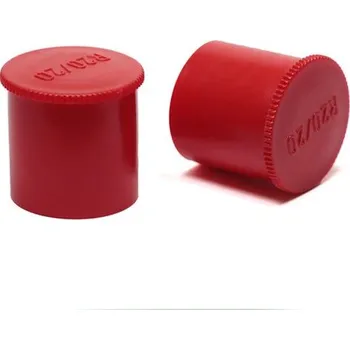Příslušenství pro plot Krytka s přírubou, vnitřní ø27 mm, výška 20 mm, LDPE, červená
