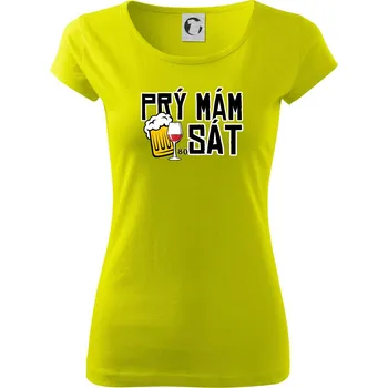 Dámské tričko Prý mám 80 SÁT - Dámské triko Pure - S ( Limetková )