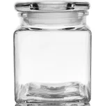 Dóza 0,95 l s víkem hranatá sklo