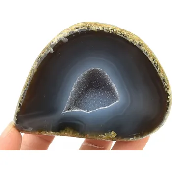 Přírodní kámen Achátová geoda s dutinou 303 g