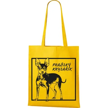Plátěná taška Pražský krysařík, Barva Žlutá, Velikost 40×45 cm, Canvas Nákupní taška Bezvatriko.cz 1183