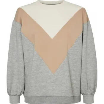 Dámská mikina Vero Moda dámská oversized mikina Natalie šedá Velikost: XS
