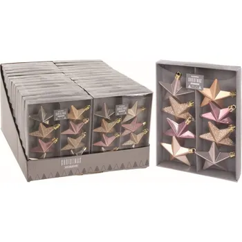 Vánoční ozdoba Ozdoba vánoční hvězda 8 ks/6,5 cm