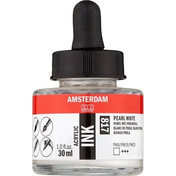 Akrylový inkoust Amsterdam - 817 Pearl White Objem: 30 ml