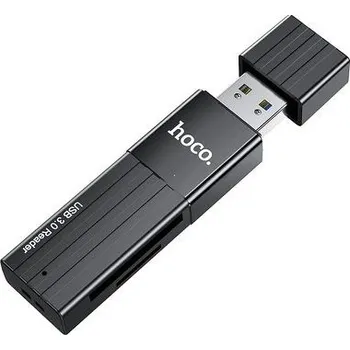 Příslušenství pro datový nosič Čtečka paměťových karet HOCO HB20, 2v1 USB 2.0, barva černá