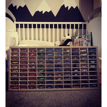 Dřevěná hračka Polička na autíčka 100ks DOPRAVA ZDARMA