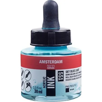 Akrylový inkoust Amsterdam - 551 Sky Blue Light Objem: 30 ml