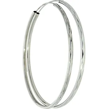 Módní doplněk Goldstore Větší náušnice kruhy stříbrné Velikost: 65, Váha: 8.10 g