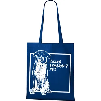 Nákupní taška Plátěná taška Český strakatý pes, Barva Modrá, Velikost 40×45 cm, Canvas Nákupní taška Bezvatriko.cz 1156