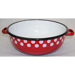Mísa smalt 2 l červená s bílým puntíkem 20 cm