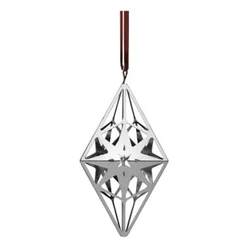 Vánoční dekorace Vánoční ozdoba Harlequin Rhombe Silver 11,3 cm