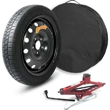 Dojezdové kolo plech rozteč 4/98 - 58,1 mm, 4,0x16", pneu 125/70R16, KRF0191, vak, hever, klíč 17 mm