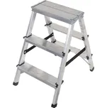 Schůdky žebřík dvojitý Al 2x3 příčky-nosnost 125 kg